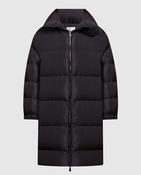 Giuseppe Di Morabito Milano Black quilted down jacket with a brooch PF23082JAF203