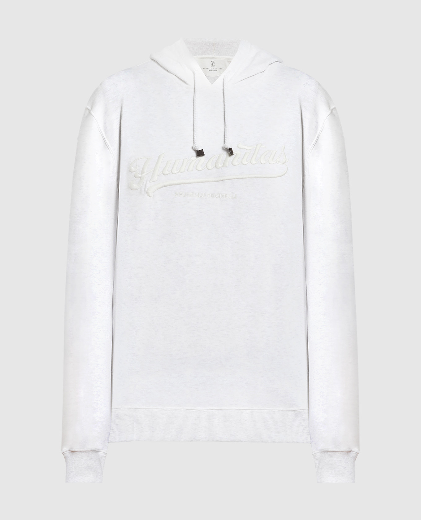 

White hoodie with embroidery Brunello Cucinelli