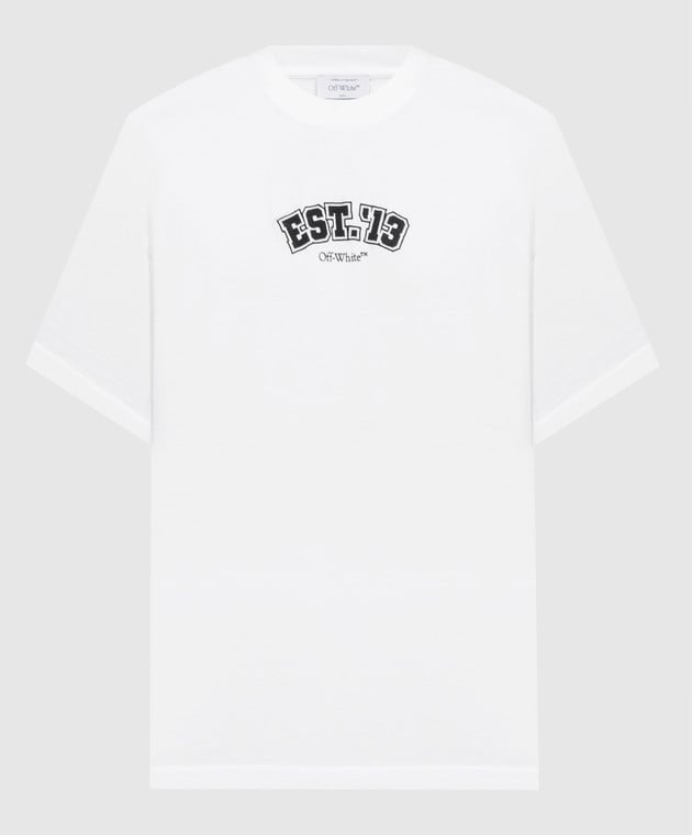 ★Off-White★ Logo Print Short Sleeve T-Shirt White OMAA027S Off-White Off-White Short Sleeve Mens Logo Normal Fit
