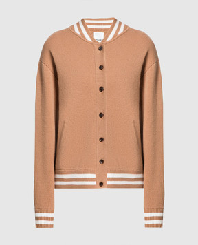 Allude Brown wool and cashmere bomber jacket 23517710