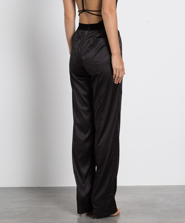 パンツ TOM FORD PANTS (PAW397FAX881) Tom Ford - Black logo silk trousers PAW397FAX881 - shop with