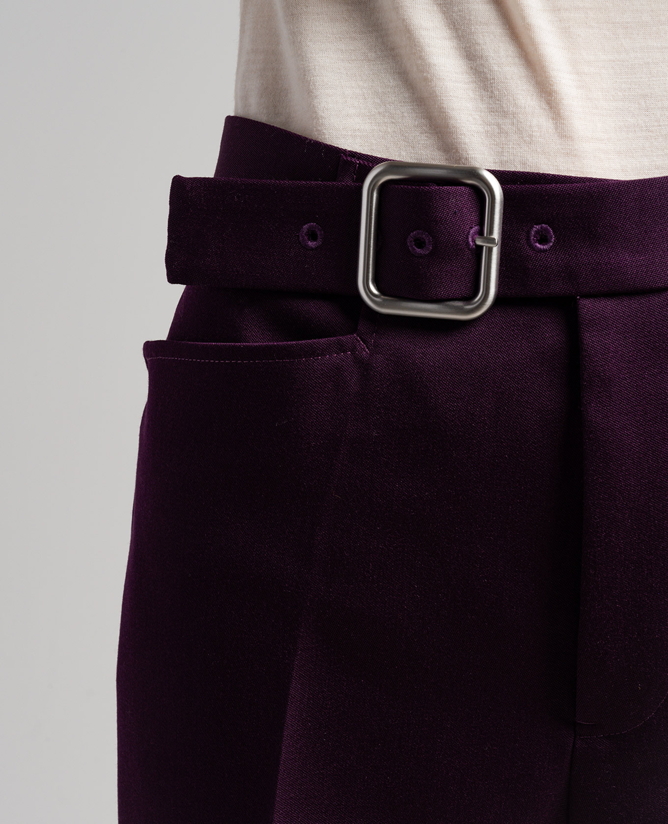 Purple short pants made of wool Jil Sander 5