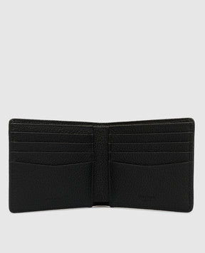 Serapian Black leather purse with logo SRCACMSL623911K001