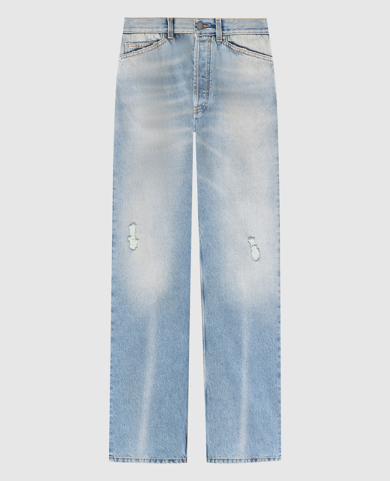 

Blue jeans with a distressed effect Palm Angels, Light blue