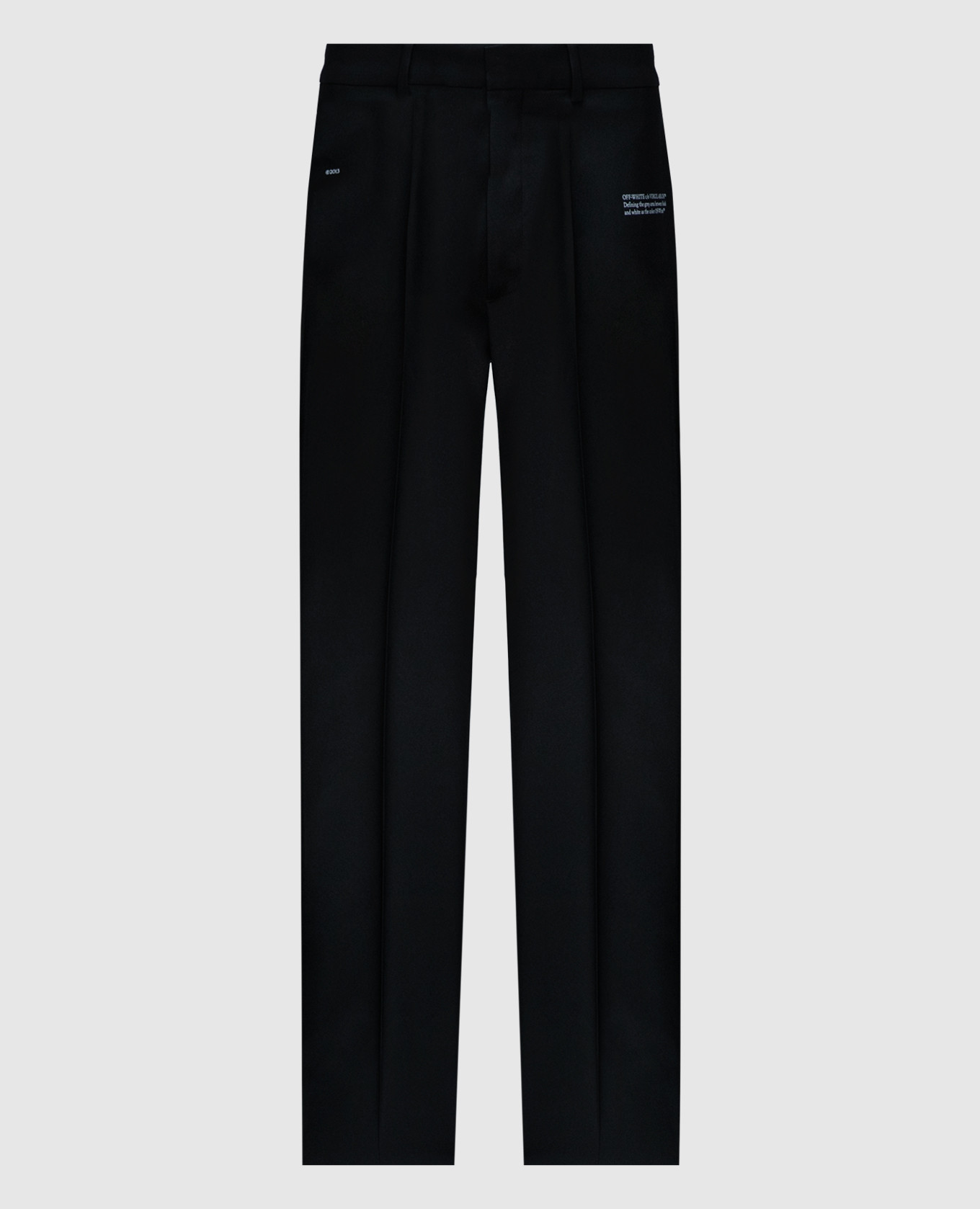 

Black pants with logo print Off-White, Черный