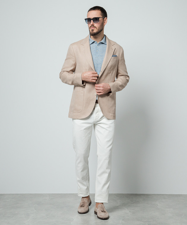 Brunello Cucinelli - Brown linen, wool and silk blazer