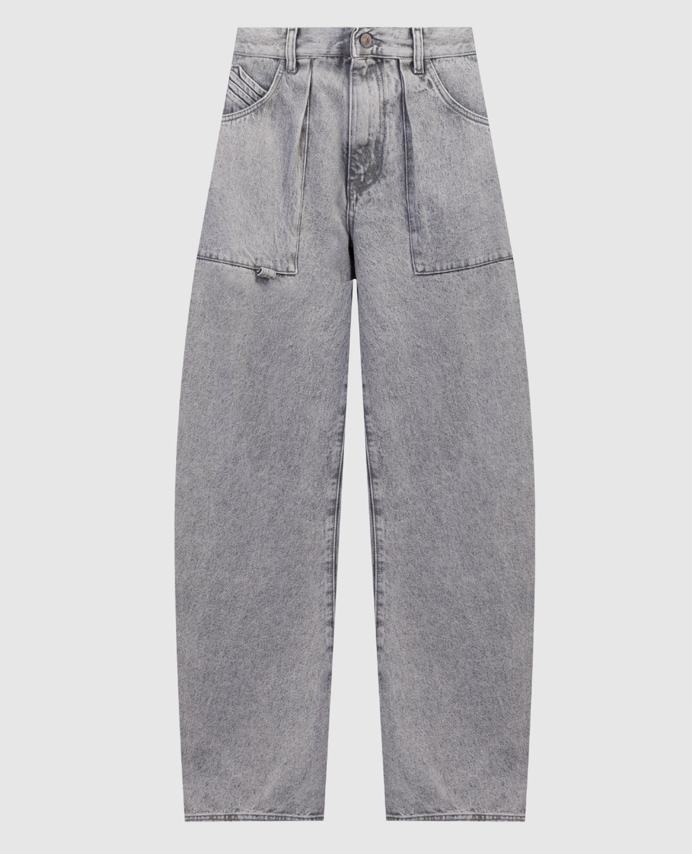 

Effie jeans with logo embroidery in gray The Attico, Серый