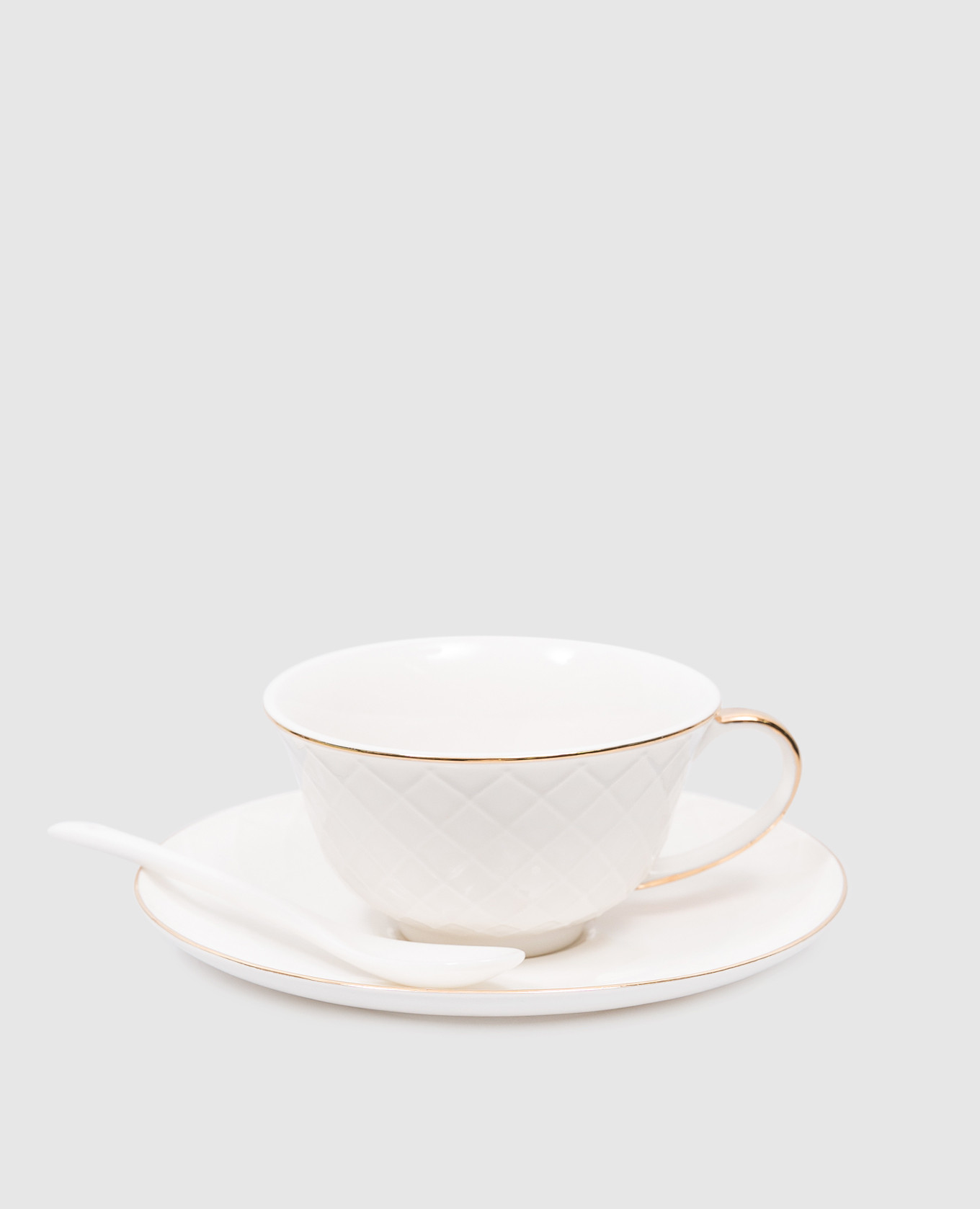 

Tarin - Giunone white set of cup, saucer and spoon SELETTI, Белый