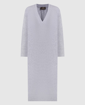Enrico Mandelli Gray cashmere midi dress A7KD045226