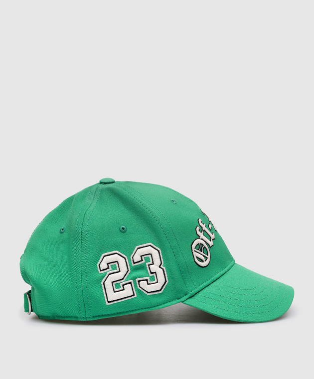 Off-White - Green cap with logo embroidery OMLB052S24FAB014