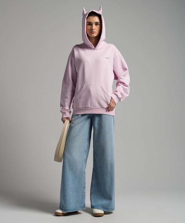Coperni - Pink hoodie with logo print COPJS15BIS523 - shop with