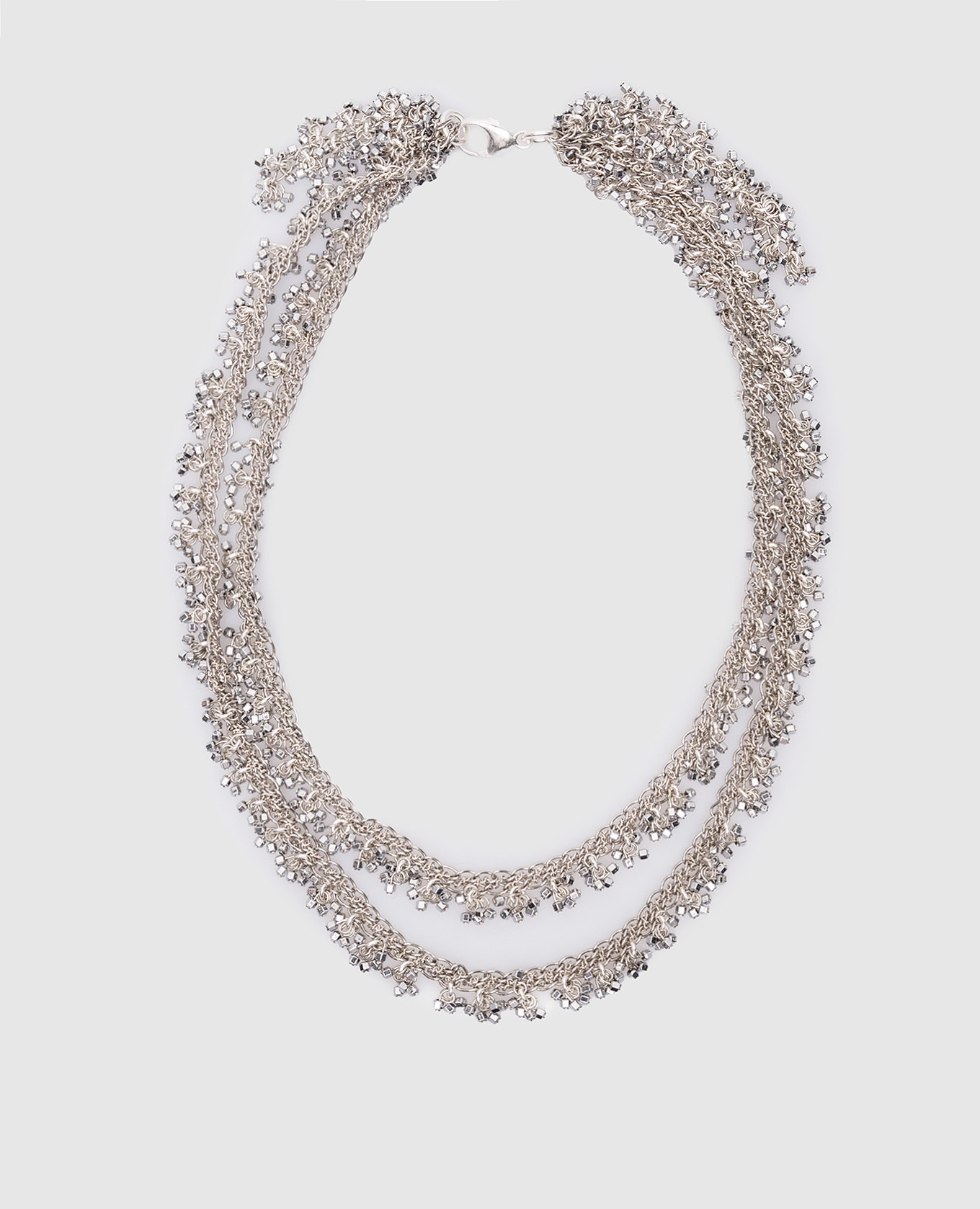 

Silver necklace with metal beads Marc Le Bihan