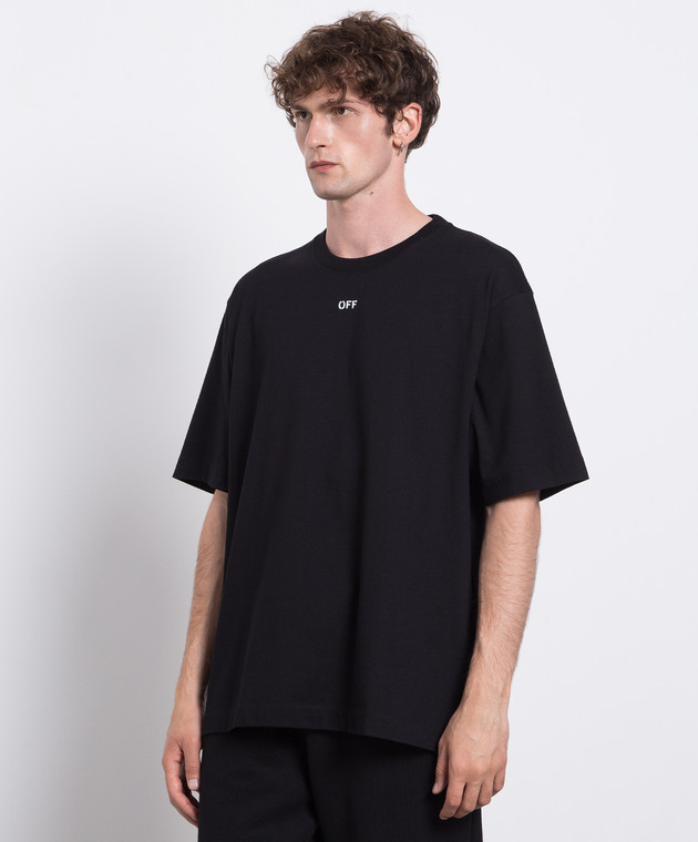 Off-White - Black t-shirt with logo print OMAA120F23JER001