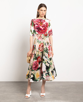 Dolce&Gabbana Silk blouse with Peony print F7X53TFPA4L