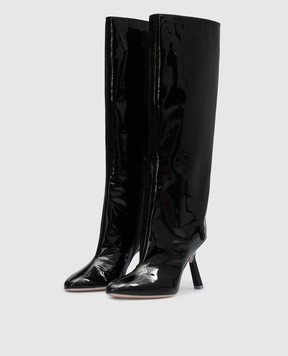 Sebastian Milano Cornelia 95 black patent leather boots SE1163