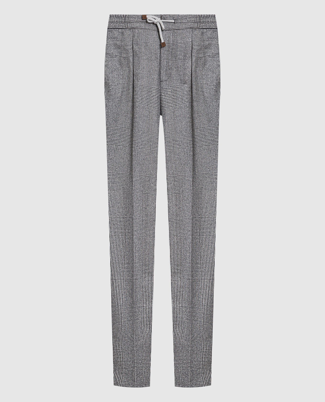 

Gray patterned wool trousers Brunello Cucinelli, Серый