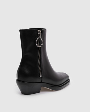 Dondup Black leather boots WS282PL0457DXXX