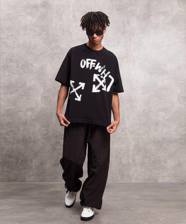 国内発送☆Off-White☆SCRIPT SKATE S/S TEE/BLACK/WHITE Off-White Black Script Skate T-shirt Off-White