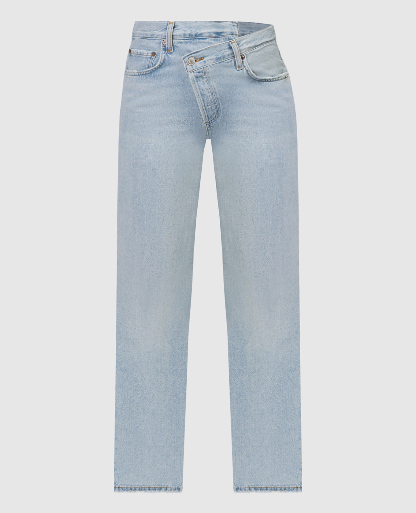 

Blue criss cross jeans with asymmetry AGOLDE, Light blue