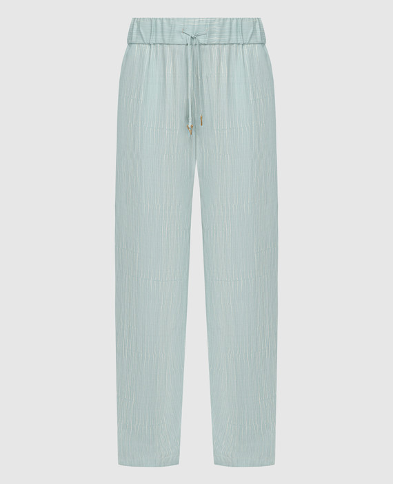 AURORA green striped pants