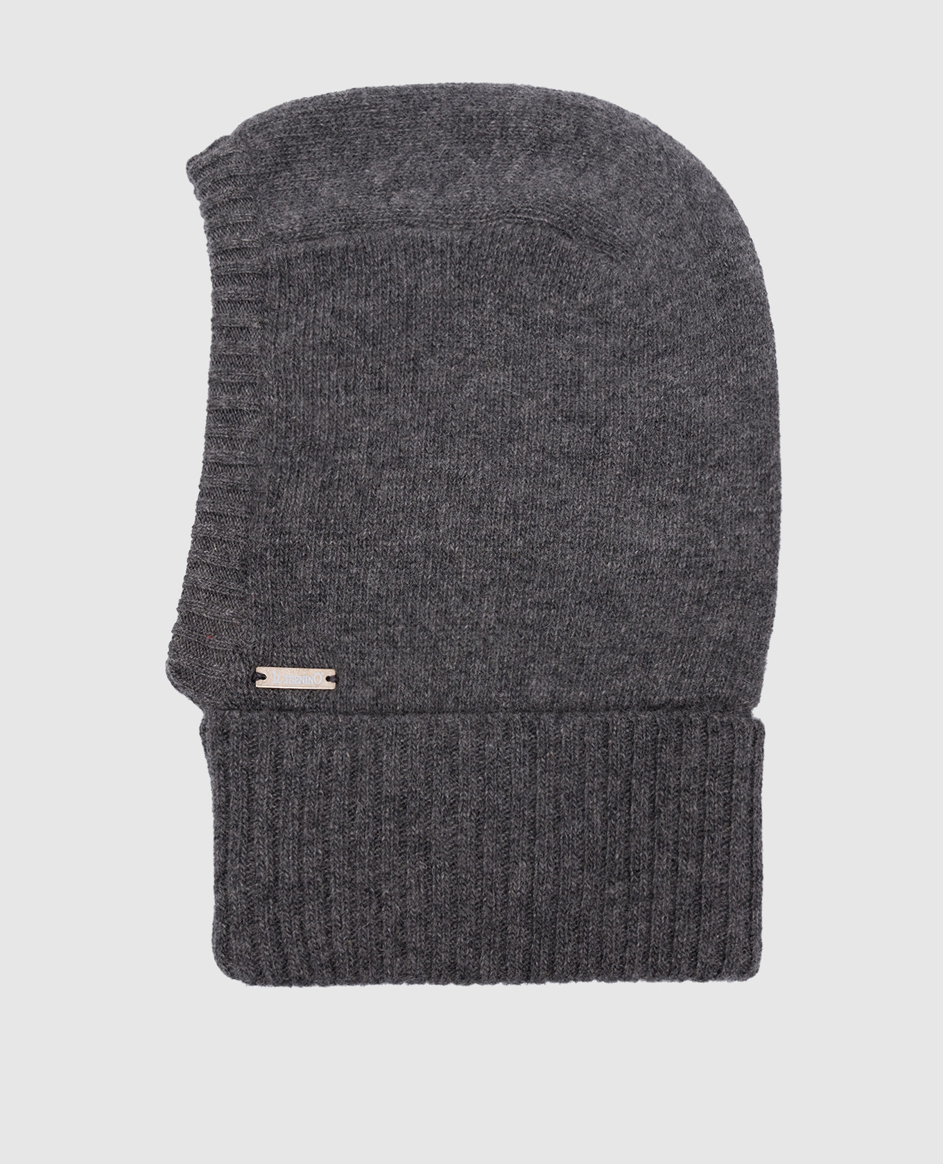 

Children's gray cap-helmet made of wool and cashmere Il Trenino, Grey