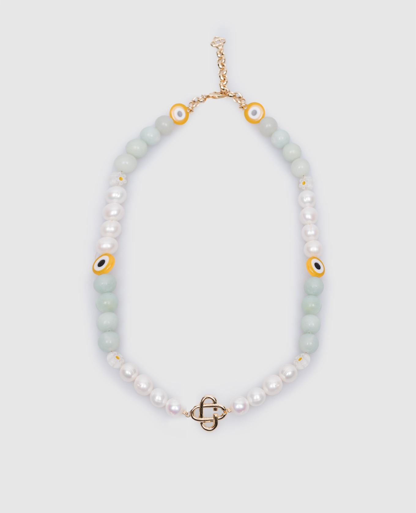 

Charm necklace with logo Casablanca, White