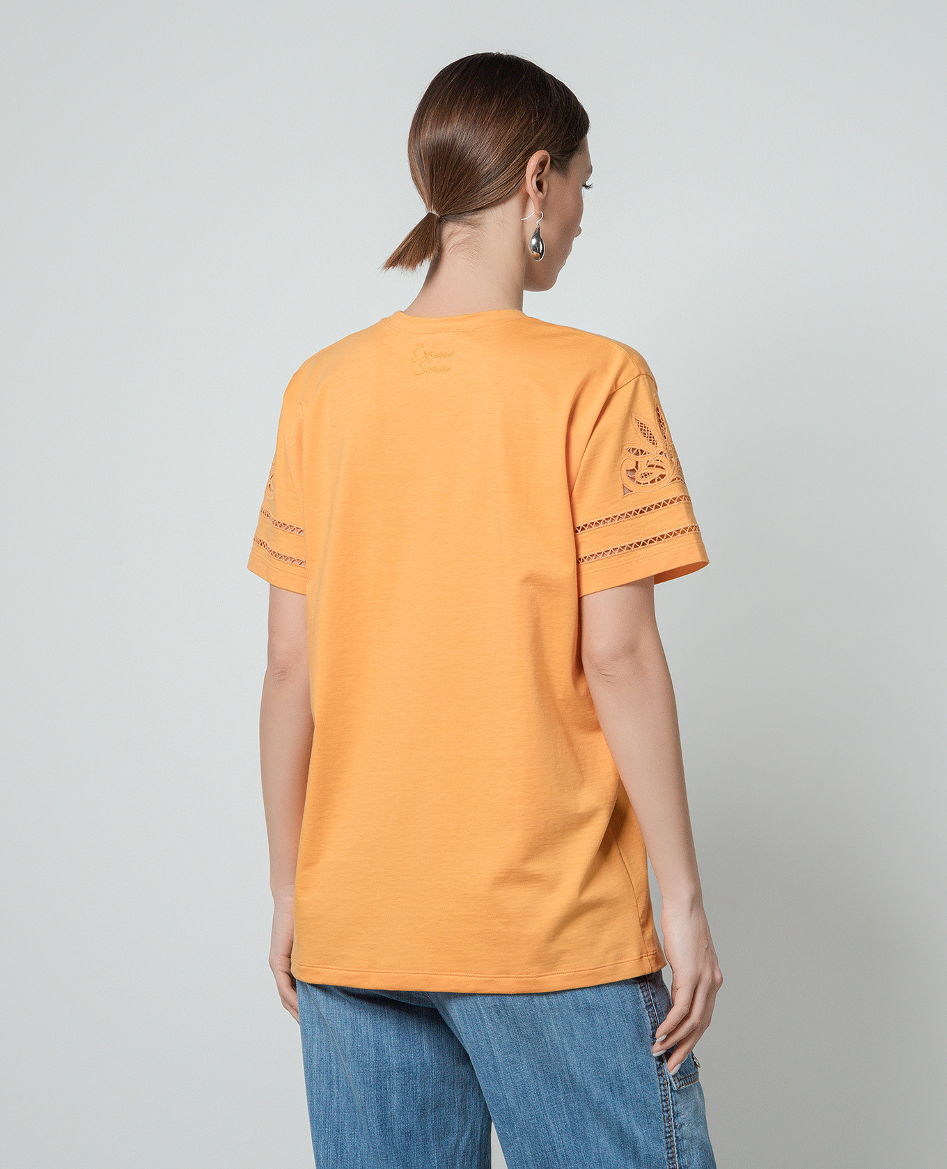 

Orange t-shirt with lace Ermanno Scervino