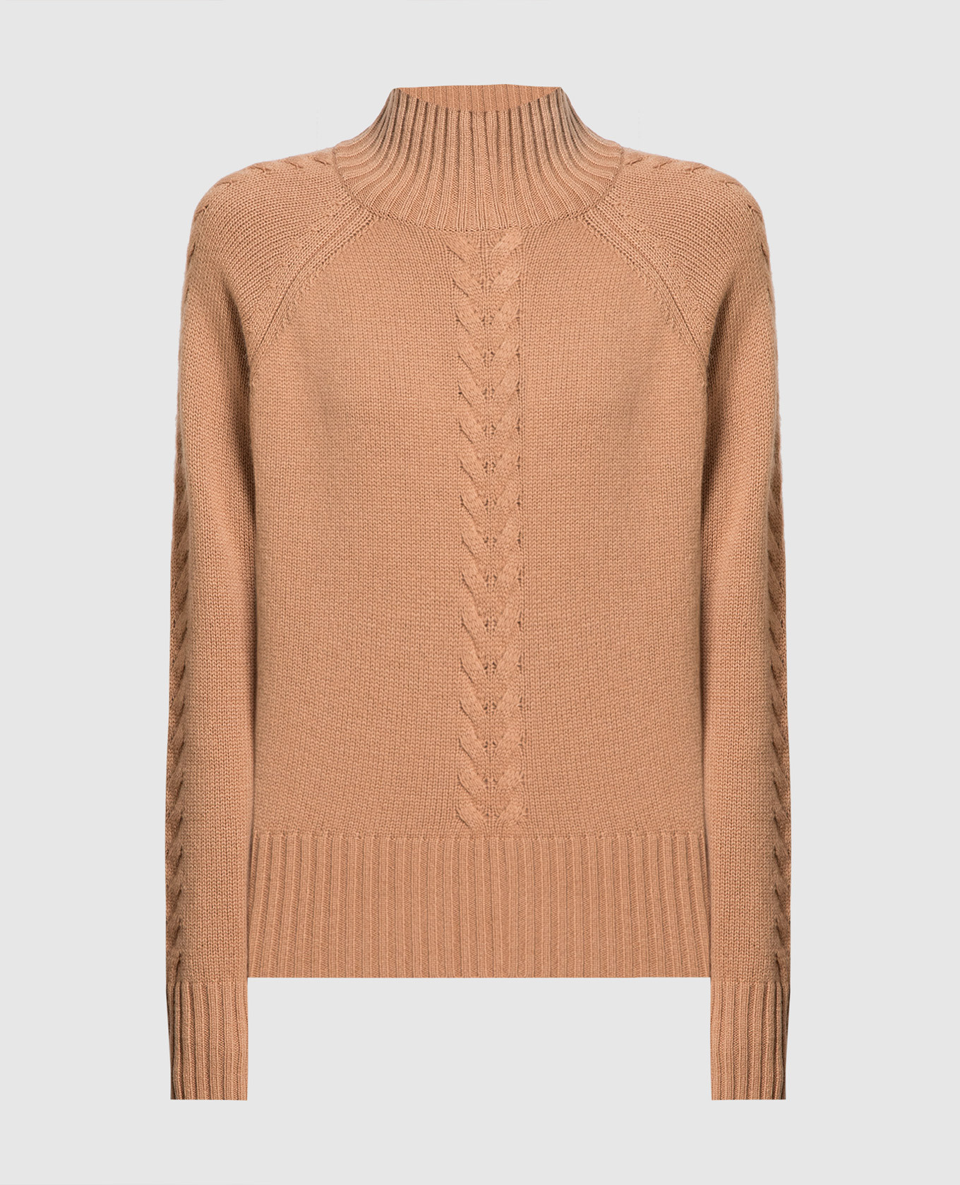

Brown sweater in wool and cashmere with a textured pattern Allude, Коричневый
