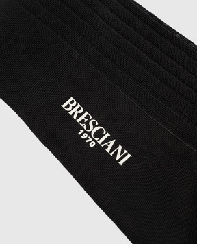 Bresciani Gray striped socks MC009UN0001XX