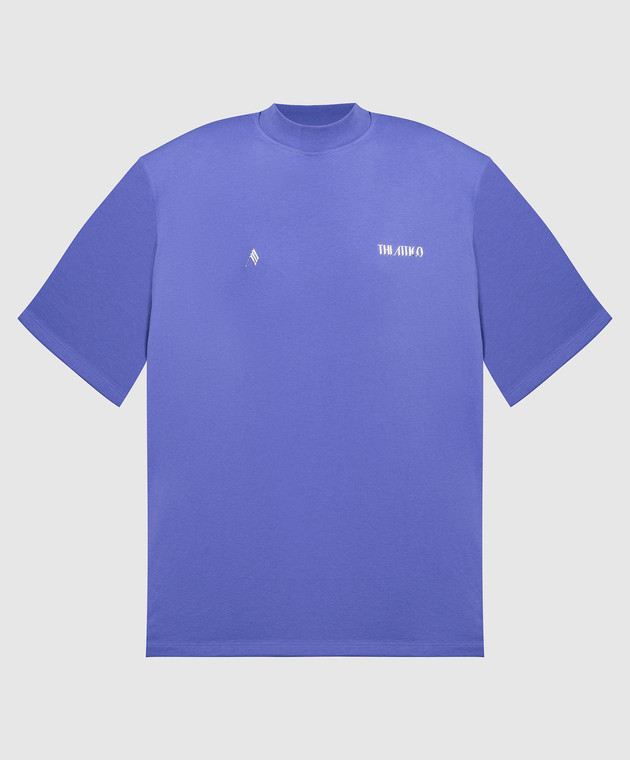 The Attico - T-shirt viola di Kylie con logo testurizzato