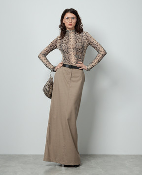 Max Mara Brown wool Circeo skirt CIRCEO