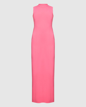 Max Mara Sportmax Pink maxi dress with an open back CALCIO