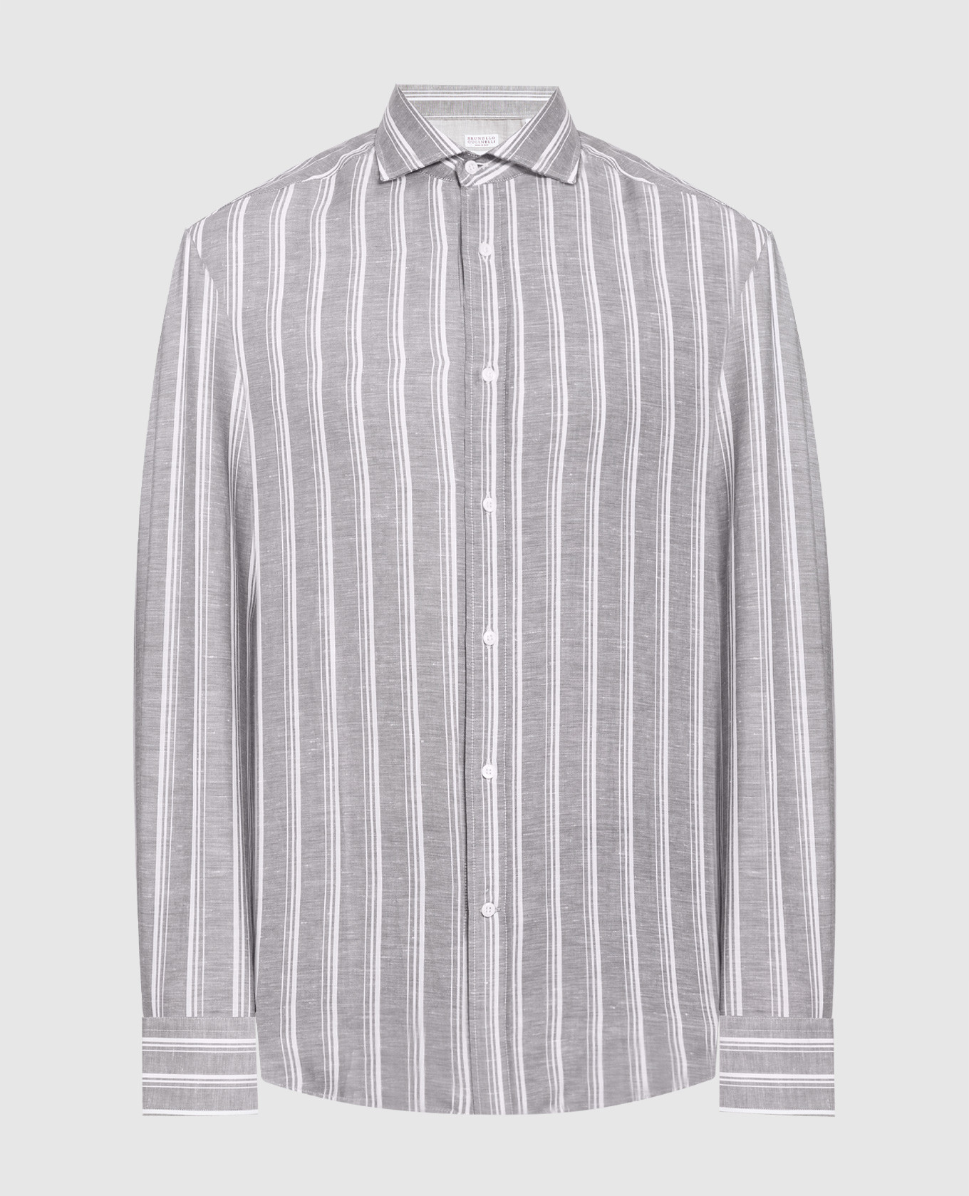 Brunello Cucinelli - Green striped shirt MM6161718 - shop