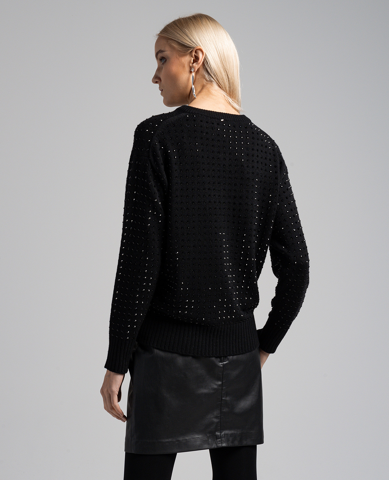 Uta black pullover with crystals Max Mara Sportmax 4