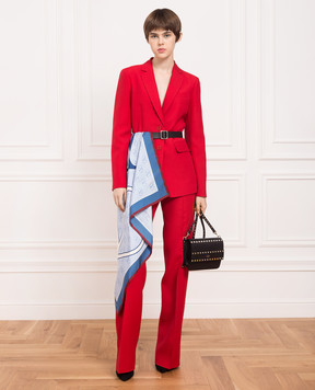 Valentino Red wool and silk loose-fit trousers 1B3RB4M71CF