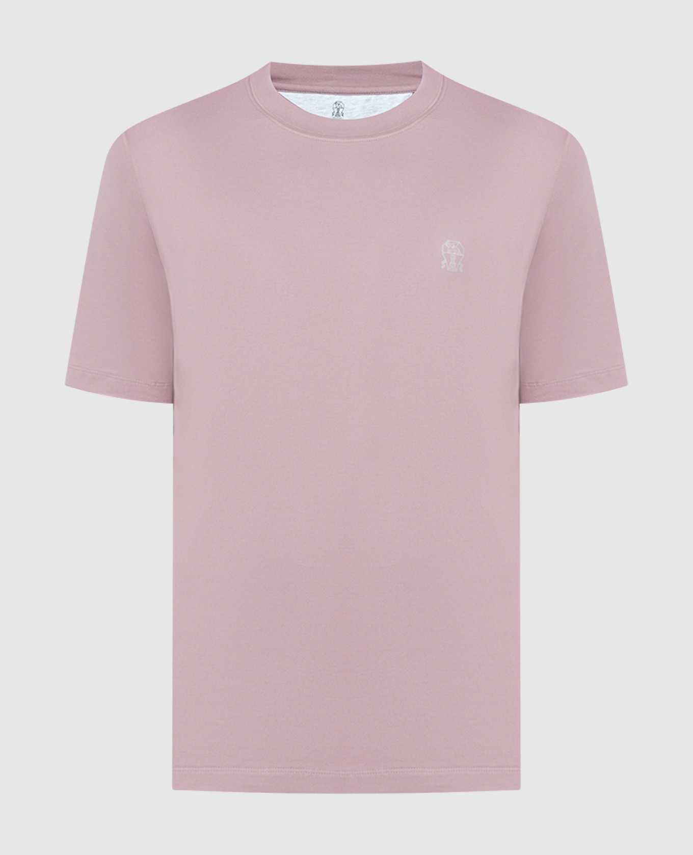 

Pink t-shirt with logo print Brunello Cucinelli