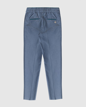 Stefano Ricci Children's blue pants Y1TEE90TA0BAR007