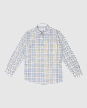 Stefano Ricci Children's gray checked shirt YC002675LJ1661