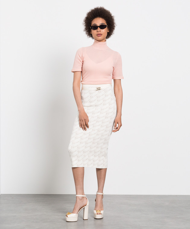 Fendi white pencil skirt hotsell