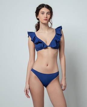 Vilebrequin Blue bodice from PLUMETIS swimsuit with ruffles LZZC4G14