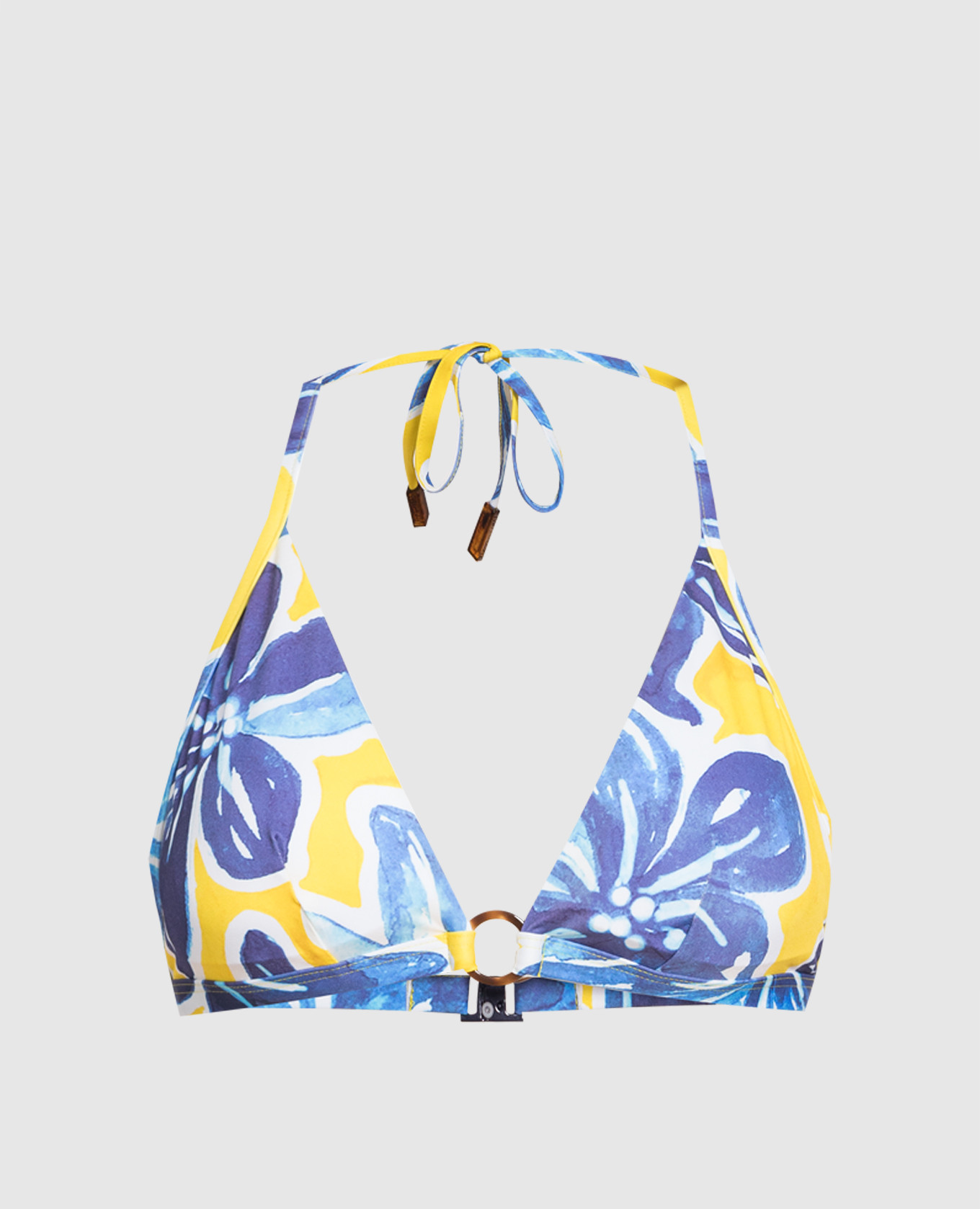 Yellow bodice from flechett swimsuit in a print vilebrequin