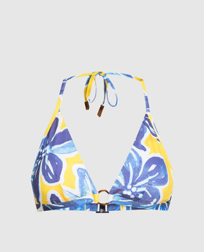 Vilebrequin Yellow bodice from Flechett swimsuit in a print FCTH3H07