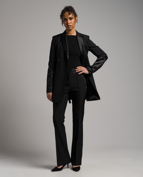 Helmut Lang Black flared pants with stripes N09HW205
