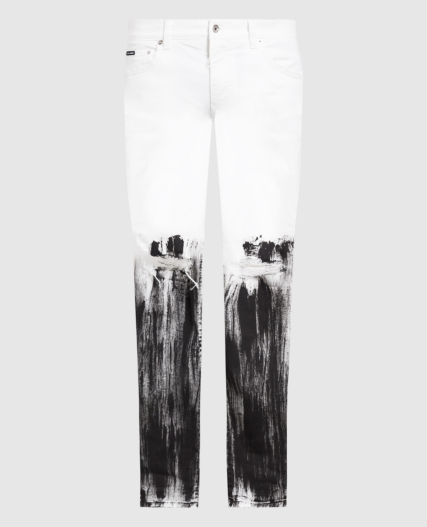 

White contrast print skinny jeans Dolce&Gabbana