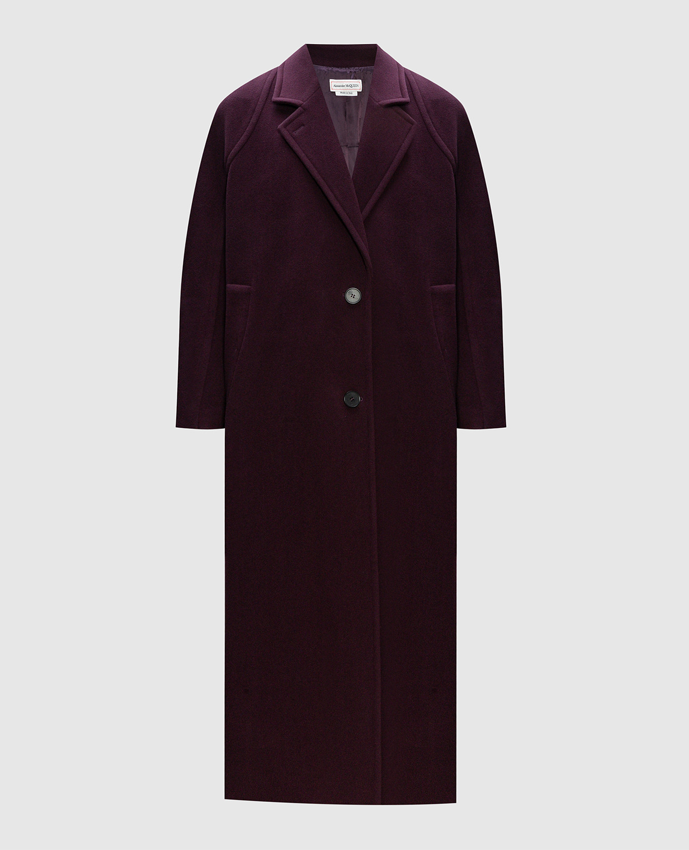 

Purple wool and cashmere coat Alexander McQueen, Фиолетовый