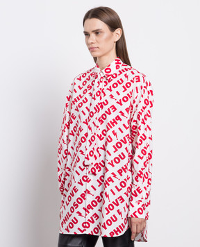 Philosophy di Lorenzo Serafini I Love Philosophy white blouse A02255742