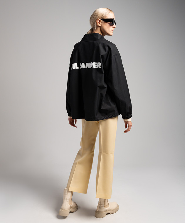 Jil Sander - Black jacket with logo print J04AM0001J45063 - shop