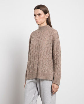 Brunello Cucinelli Brown sweater with lurex MBG747604P