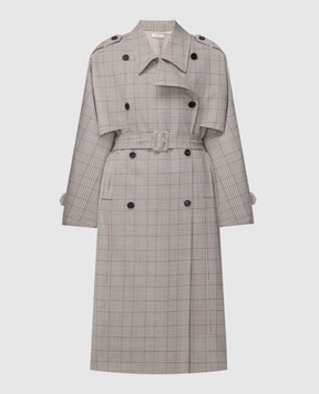CO Beige check trench coat 6953MPWS