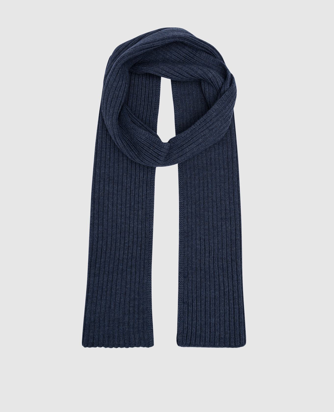 

Blue scarf with a scar made of merino wool D'Uomo Milano